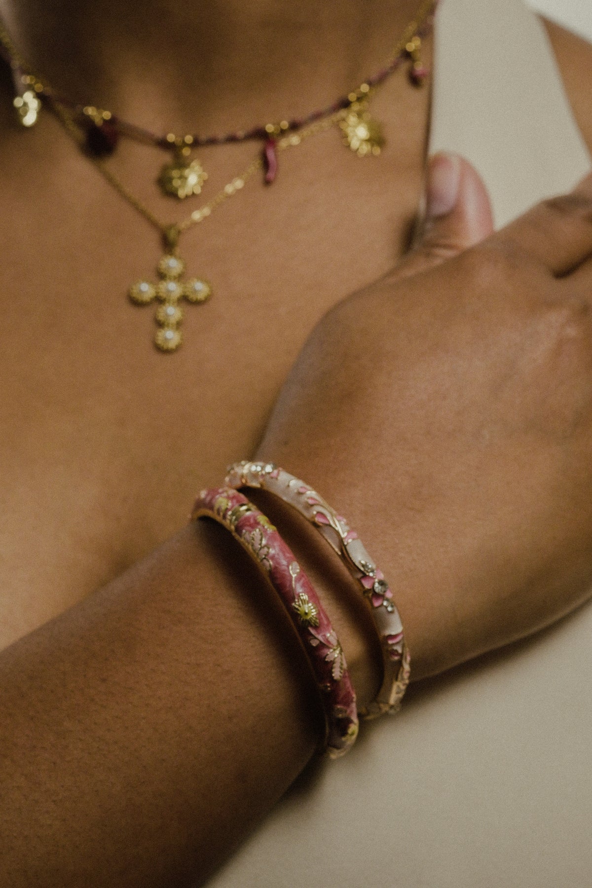Bracelet Jonc Fleurie